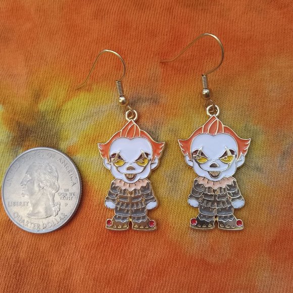 Handmade PENNYWISE Horror Earrings - Picture 4 of 6